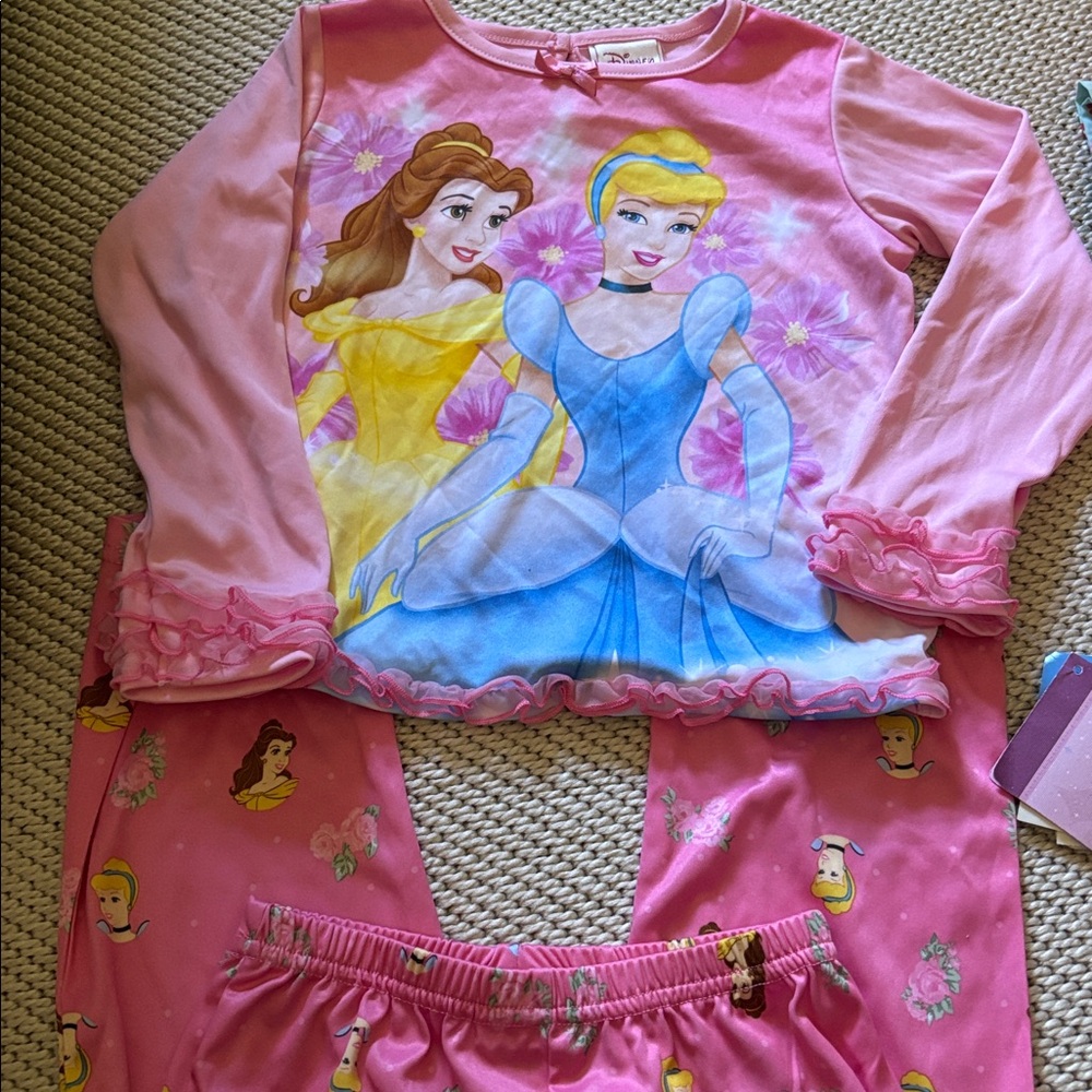 Pajamas toddler girls new size 4T polyester Disney Princess